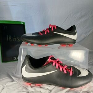 Nike Mercurial Victory V FG Soccer Cleats Youth Size 5Y Black Pink‎